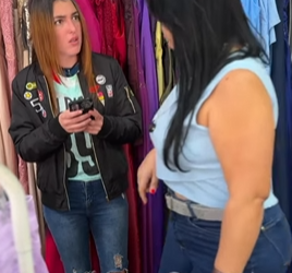 T1301006 Ela fez assim para pegar as roupas da loja, mas foi descoberta PART 2